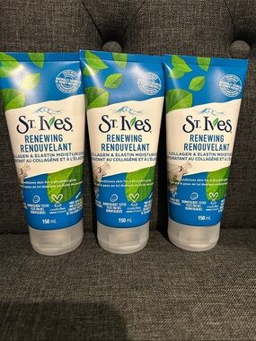 NEW 🆕 Lot of THREE St. Yves Renewing Collagen & Elastin Moisturizer - Blue